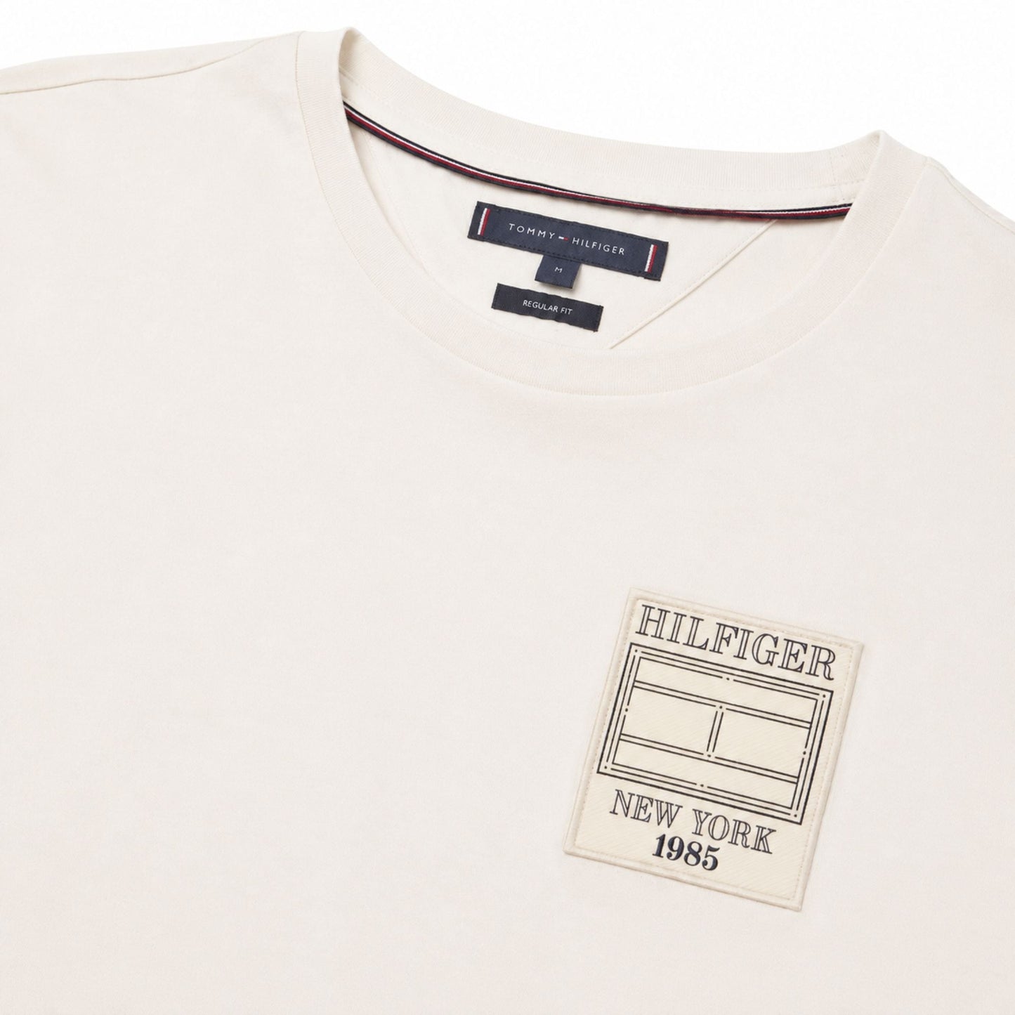 Tommy Hilfiger Printed Regular Fit T-Shirt for Men - Ivory