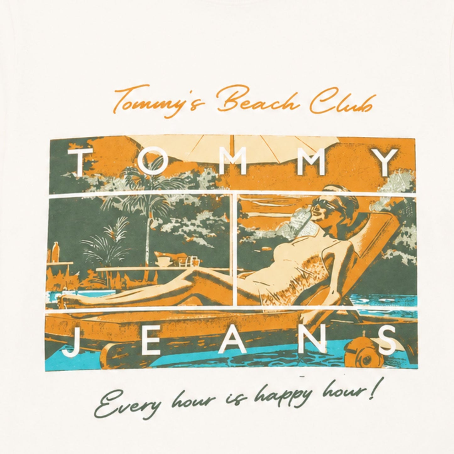 TOMMY HILFIGER Men Graphic Print Round Neck T-Shirt - White