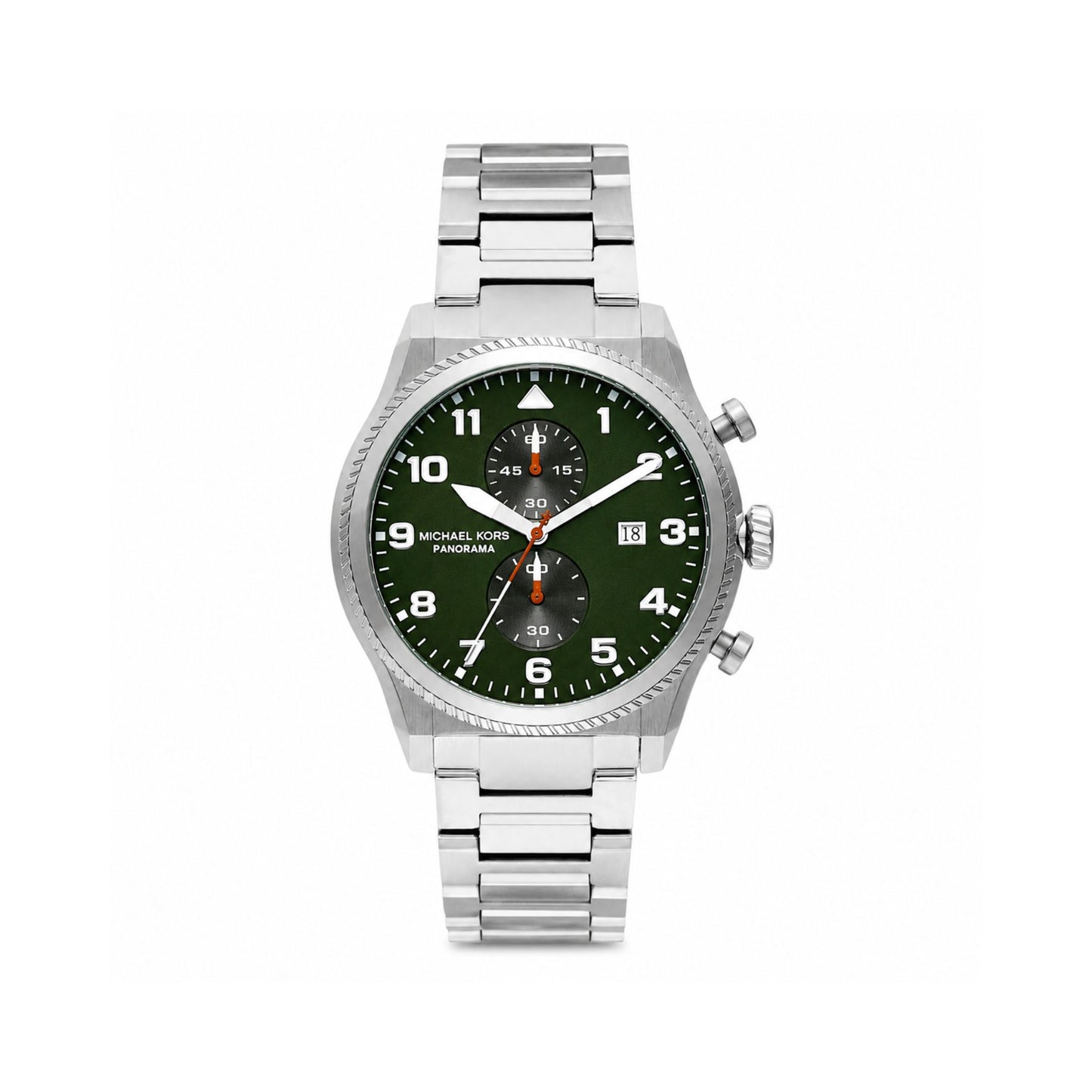 Michael Kors Panorama Green Dial Chronograph Watch Men - MK9196