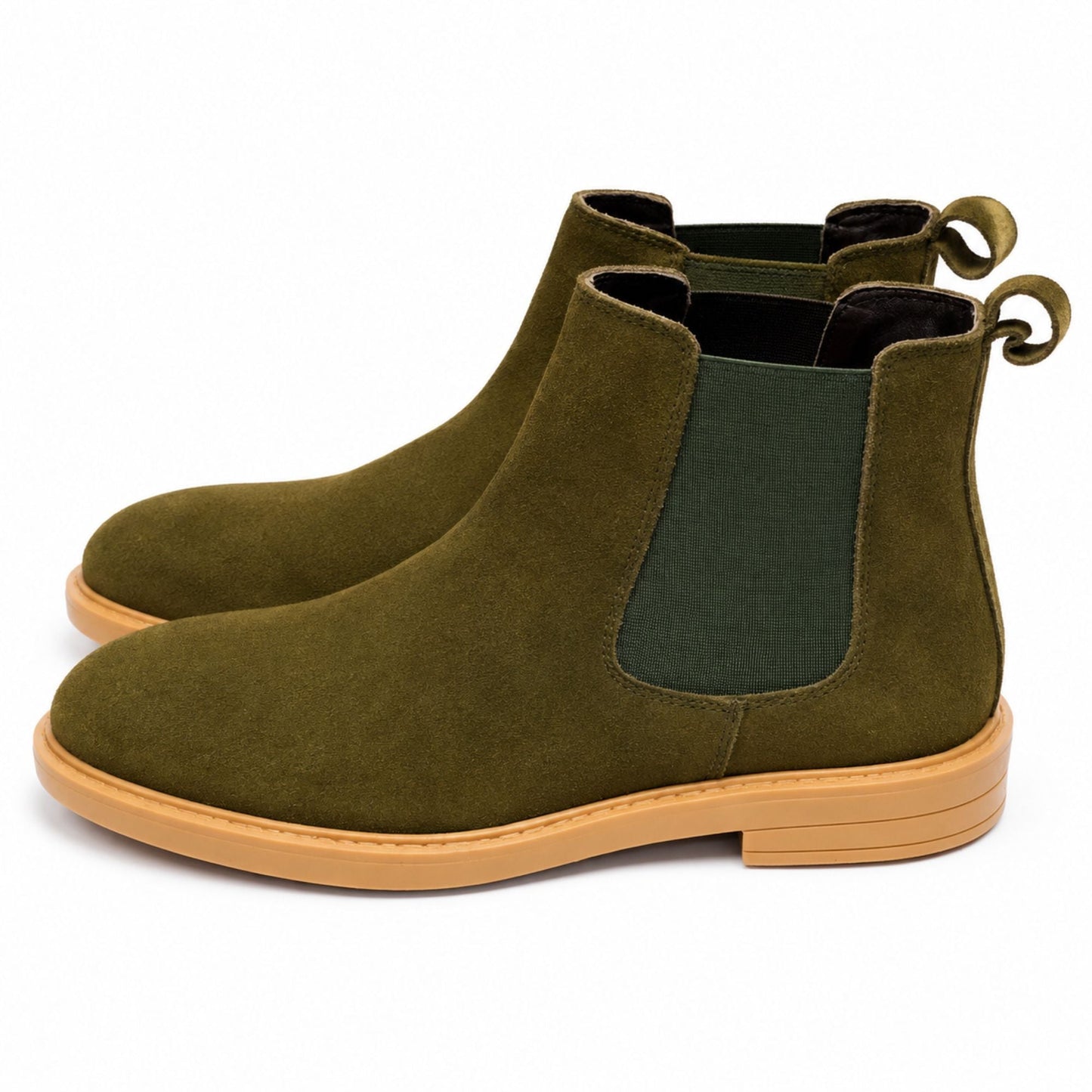ZARA Maddox Chelsea Boots for Men - Olive