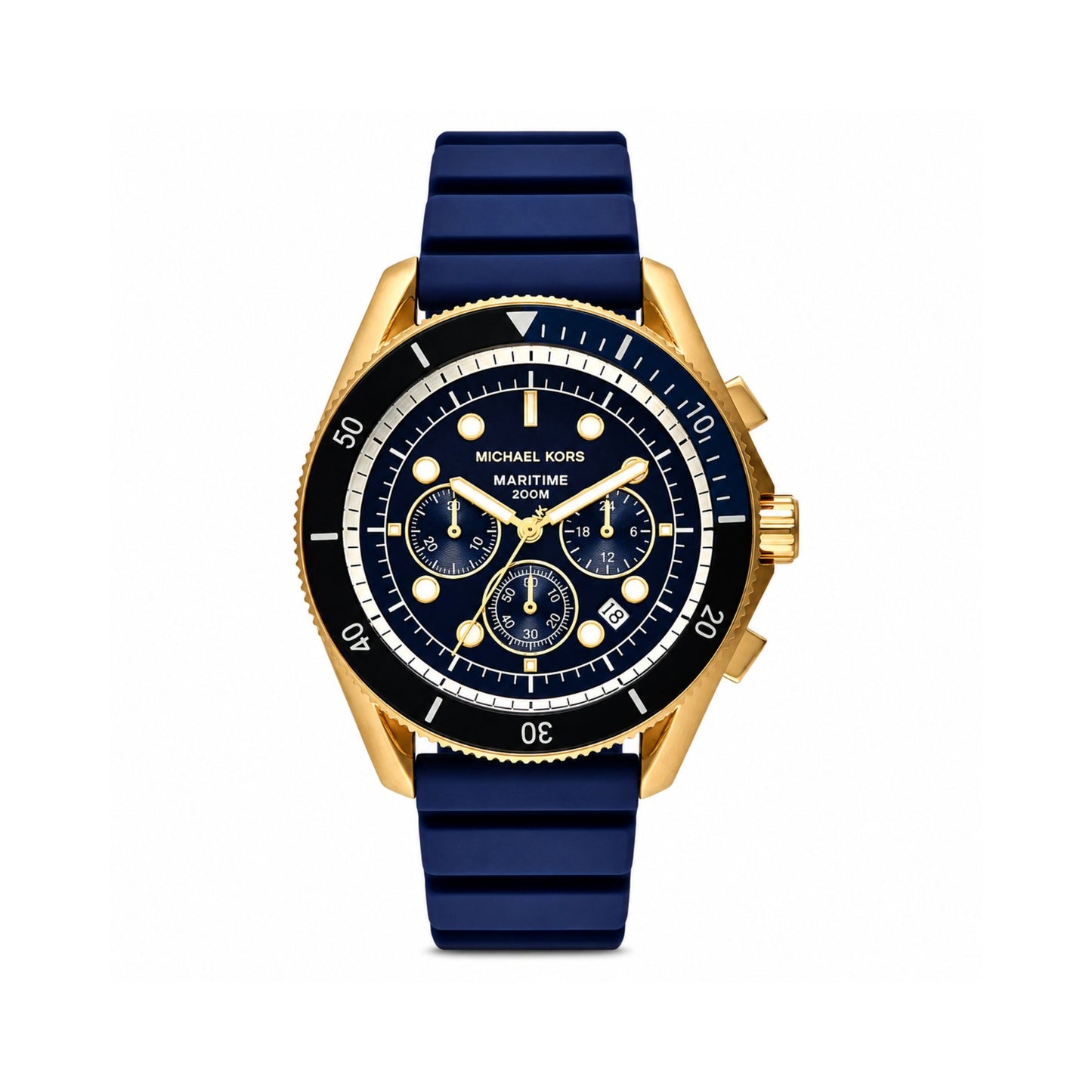 Michael Kors Maritime Blue Silicone Chronograph Watch Men - MK9205