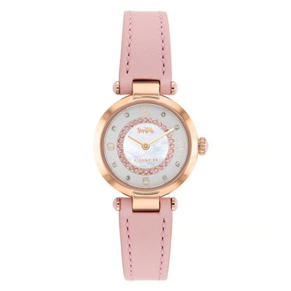 Coach 14503896 Cary Women’s Watch | Mother of Pearl Dial | Pink Leather Strap 26mm Luxury Analog Watch
