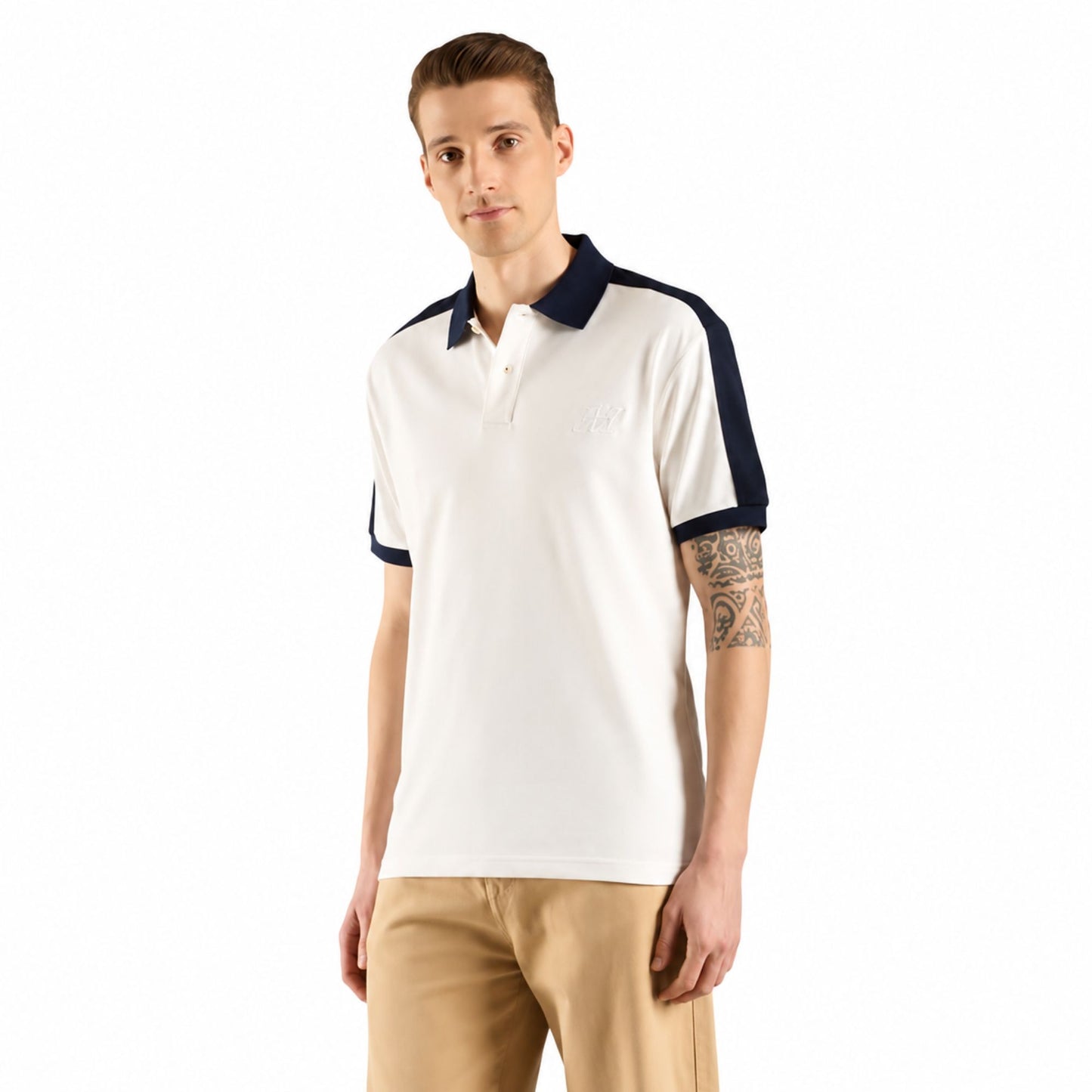 Tommy Hilfiger Men’s Solid Regular Fit Polo T-Shirt - Ivory