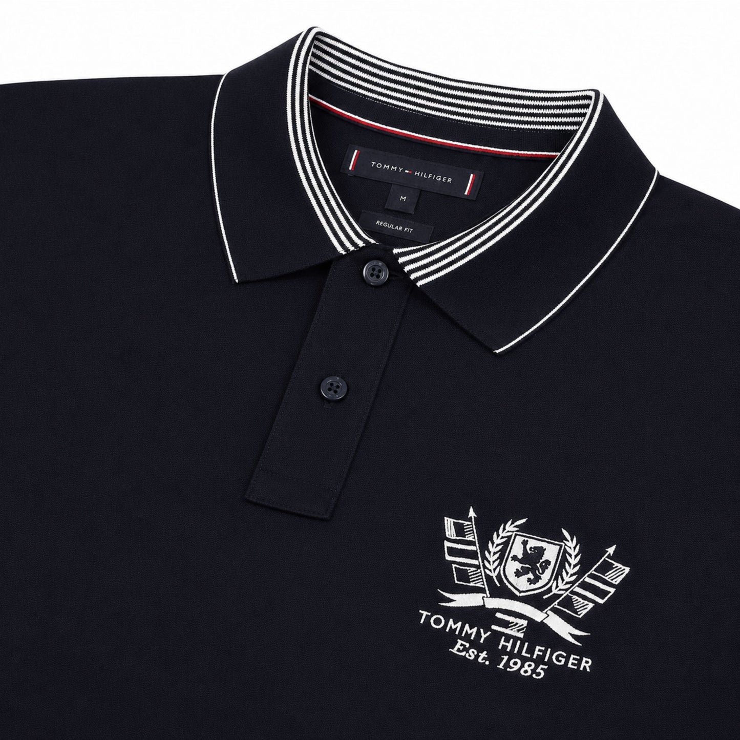Tommy Hilfiger Men’s Embroidered Cotton Polo T-Shirt - Desert Sky