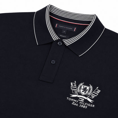 Tommy Hilfiger Men’s Embroidered Cotton Polo T-Shirt - Desert Sky