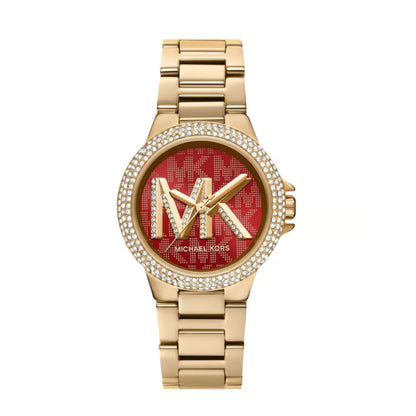 Michael Kors MK7196 Camille Women’s Watch | Gold Dial Crystal Bezel Gold Stainless Steel | 33mm Luxury Analog Watch