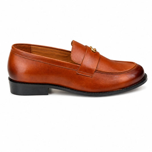 COACH Men’s Premium Leather Loafers - Tan