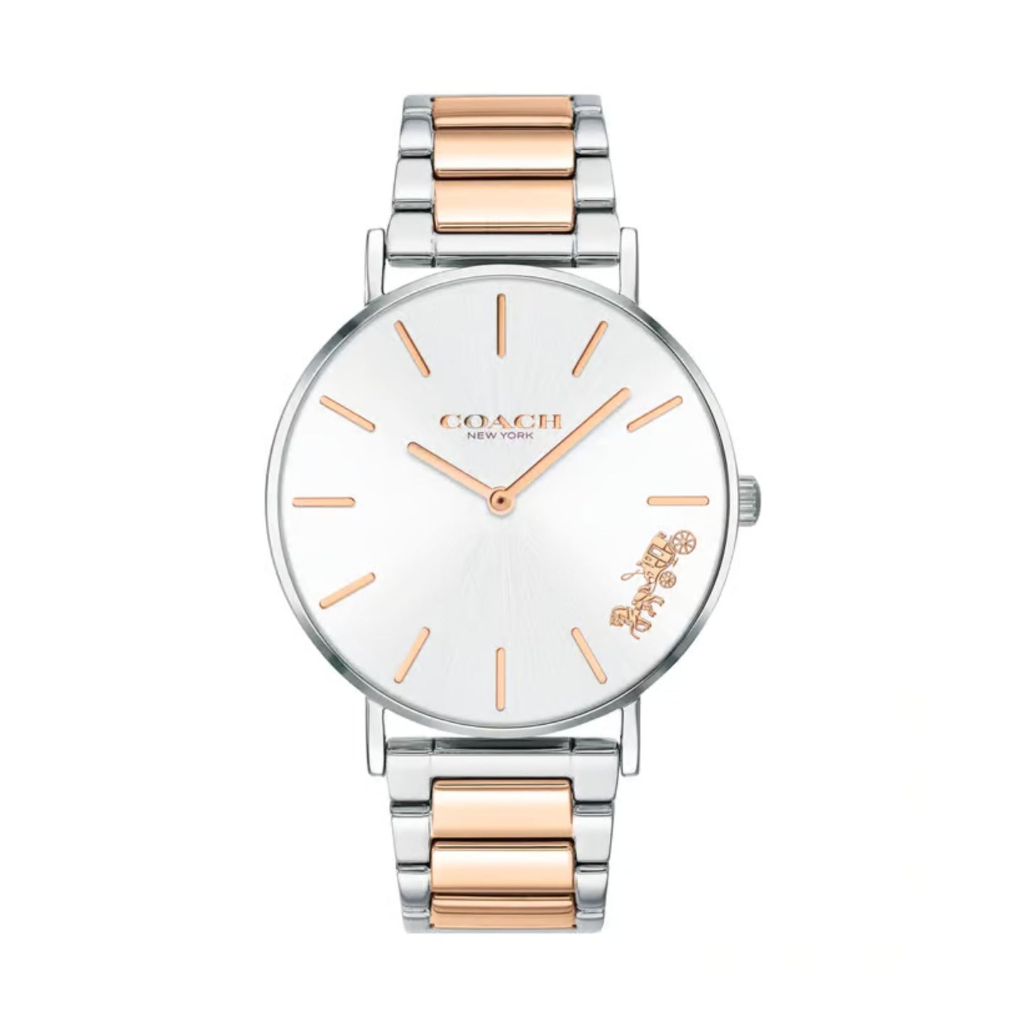 Coach Perry 14503346 Women’s Two-Tone Watch | Gold & Silver Stainless Steel | Minimal Analog Luxury Timepiece