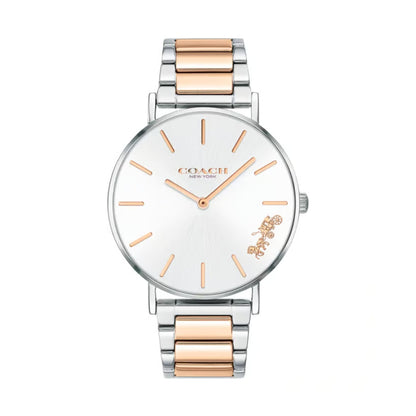 Coach Perry 14503346 Women’s Two-Tone Watch | Gold & Silver Stainless Steel | Minimal Analog Luxury Timepiece