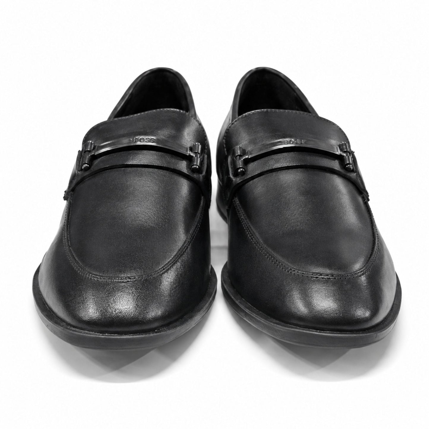Boss Men’s Premium Penny Loafer Leather Shoes - Black