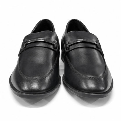 Boss Men’s Premium Penny Loafer Leather Shoes - Black