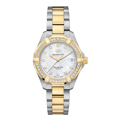 TAG Heuer WBD1323.BB0320 Aquaracer Women’s Watch | Two-Tone Gold Steel 32mm Swiss Luxury