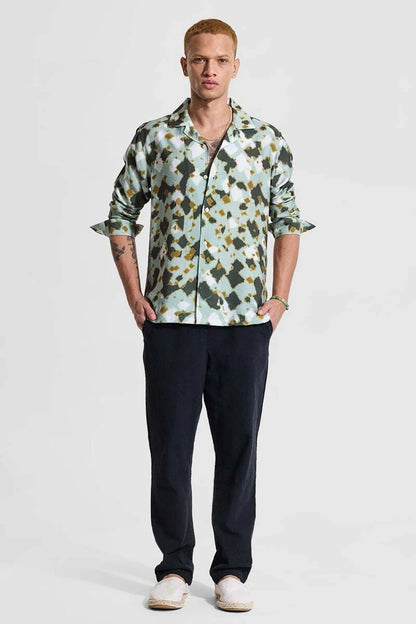 Snitch Multicolor Regular Fit Self Design Shirt for Men