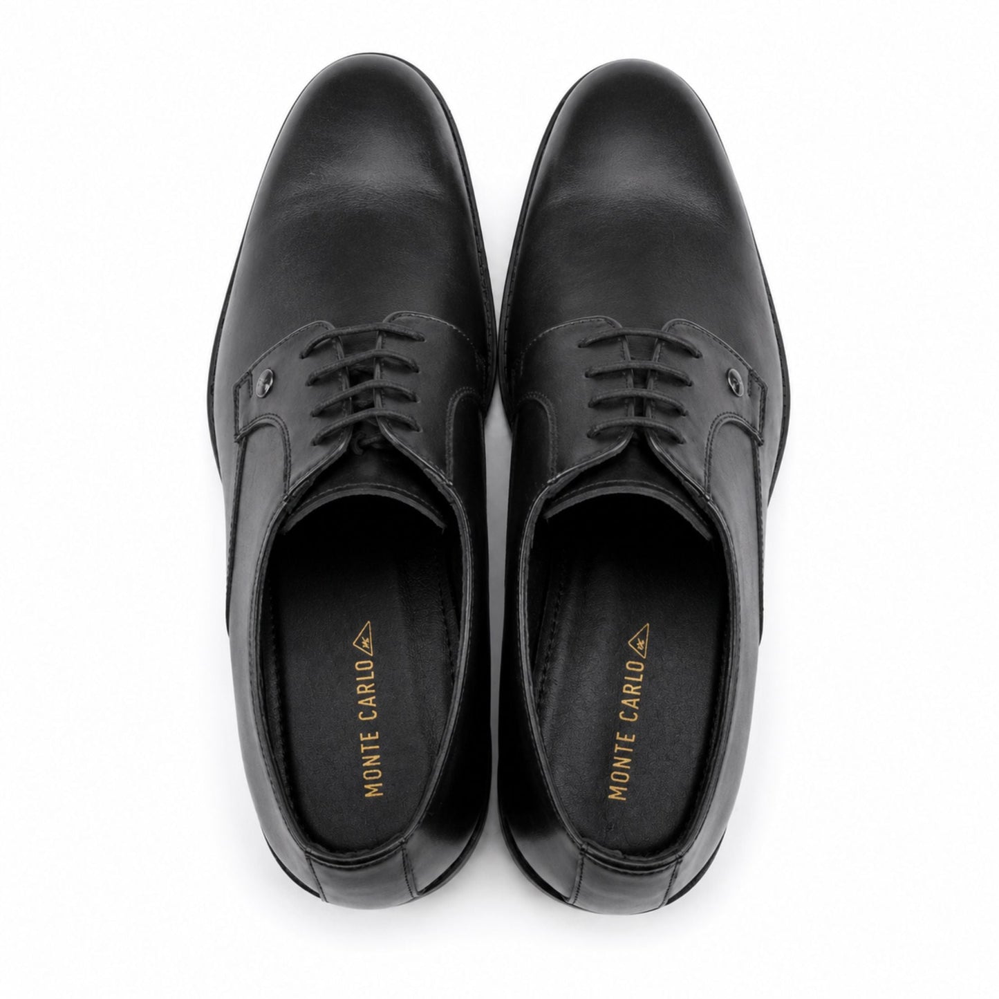 MONTE CARLO Formal Leather Lace-Up Shoes for Men - Black
