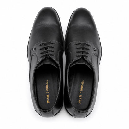 MONTE CARLO Formal Leather Lace-Up Shoes for Men - Black
