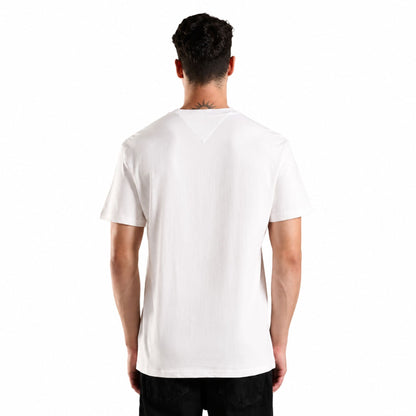 TOMMY HILFIGER Men Printed Crew Neck Pure Cotton T-Shirt - White