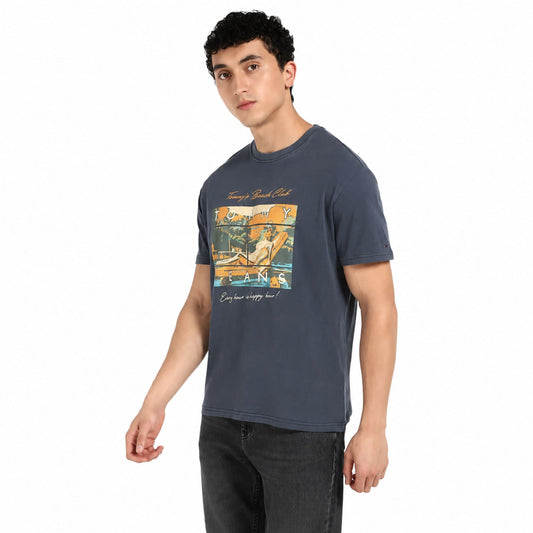 TOMMY HILFIGER Relaxed Fit Beach Club Graphic T-Shirt - Navy