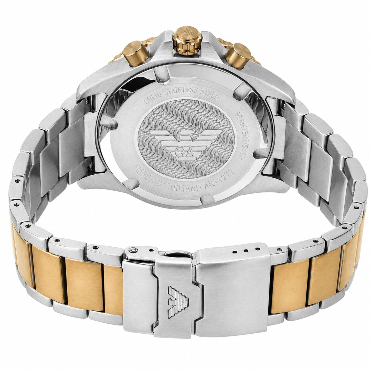 Emporio Armani Green Chronograph Two-Tone Watch for Men - AR11361