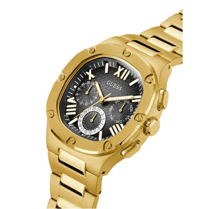 GUESS GW0572G2 Headline Men’s Watch | Black Square Dial Stainless Steel | Multi-Function Luxury Analog Watch
