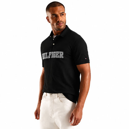 Tommy Hilfiger Men’s Embroidered Logo Polo T-Shirt - Black