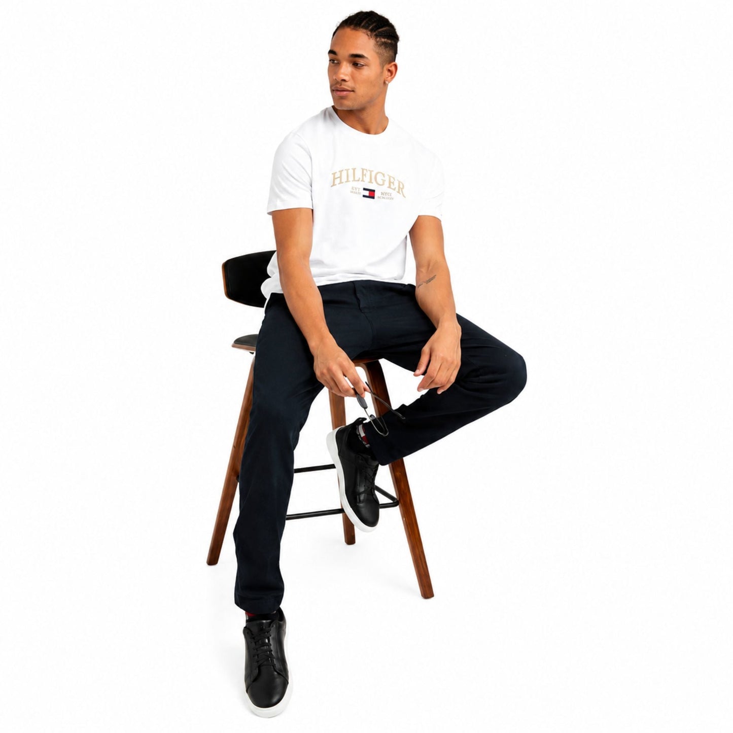 TOMMY HILFIGER Crew Neck Aaron T-Shirt - White