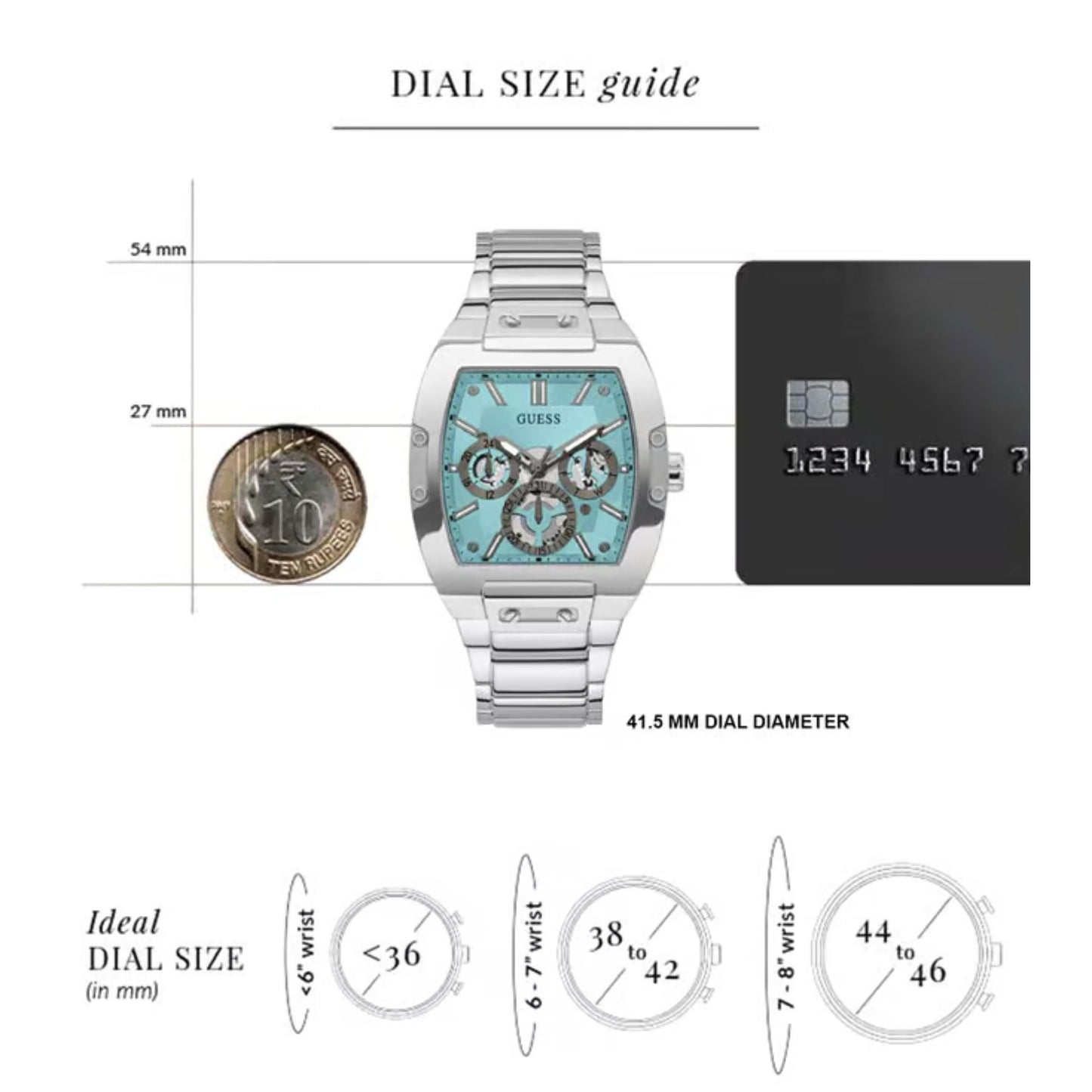 GUESS GW0456G4 Men’s Watch | Blue Dial Analog | Stainless Steel Luxury Fashion Watch