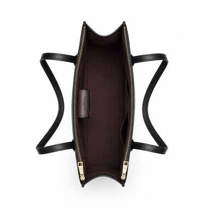 Coach Nina Signature Canvas Tote Bag – Black Brown