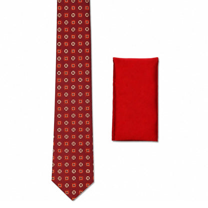 BlackBerry Premium Tie, Pocket Square & Cufflink Combo - Wine Red
