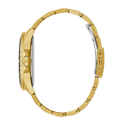 GUESS GW0220G2 Men’s Watch | Black Dial Gold-Tone Stainless Steel | 44mm Analog Luxury Watch