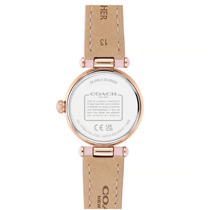 Coach 14503896 Cary Women’s Watch | Mother of Pearl Dial | Pink Leather Strap 26mm Luxury Analog Watch
