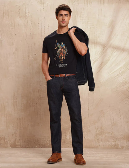 U.S. Polo Assn. Denim Co. Graphic Brand Printed Muscle Fit T-Shirt