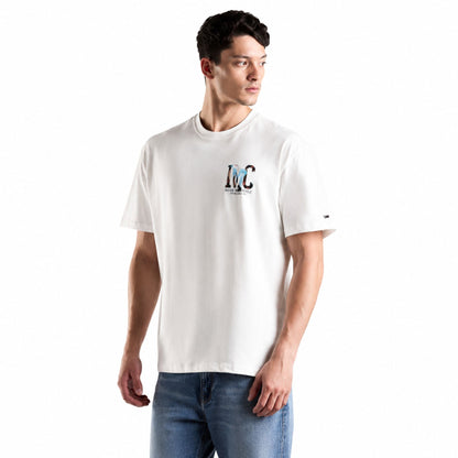 TOMMY HILFIGER Men Relaxed Fit Cotton T-Shirt - White