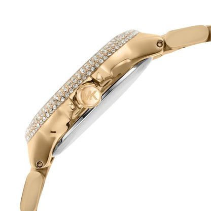 Michael Kors MK7196 Camille Women’s Watch | Gold Dial Crystal Bezel Gold Stainless Steel | 33mm Luxury Analog Watch