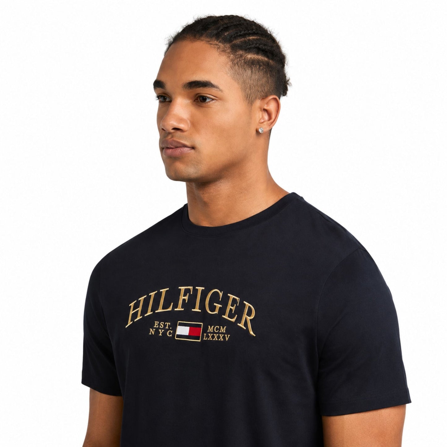 TOMMY HILFIGER Crew Neck Aaron T-Shirt - Navy