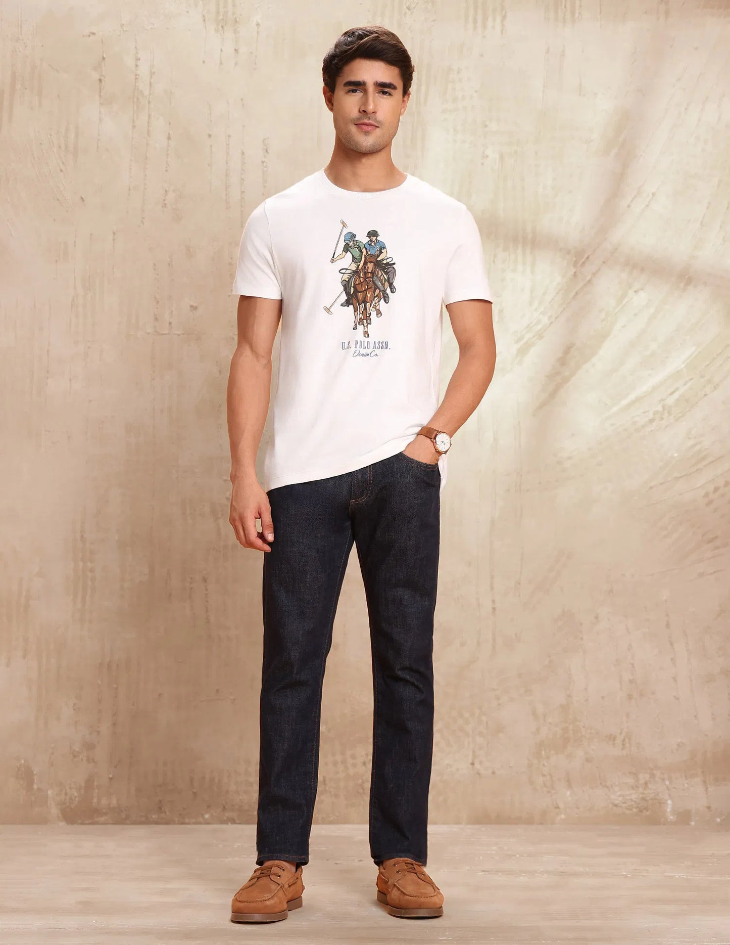 U.S. Polo Assn. Denim Co. Graphic Brand Printed Muscle Fit T-Shirt