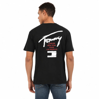 TOMMY HILFIGER Regular Graffiti Sign T-Shirt - Black