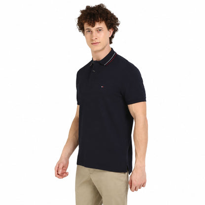 Tommy Hilfiger Men’s Solid Polo Neck T-Shirt - Desert Sky