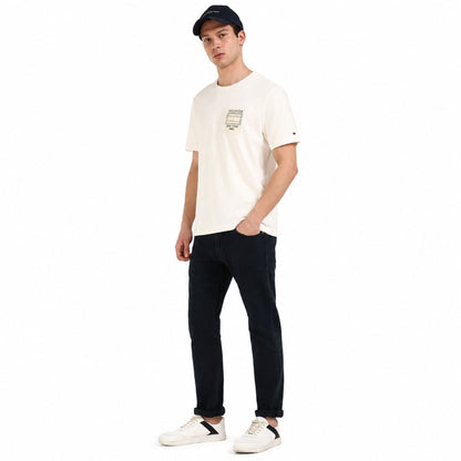 Tommy Hilfiger Printed Regular Fit T-Shirt for Men - Ivory