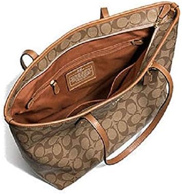 Coach City Zip Tote Bag F36876 in Signature Coated Canvas – Women’s Luxury Shoulder Handbag