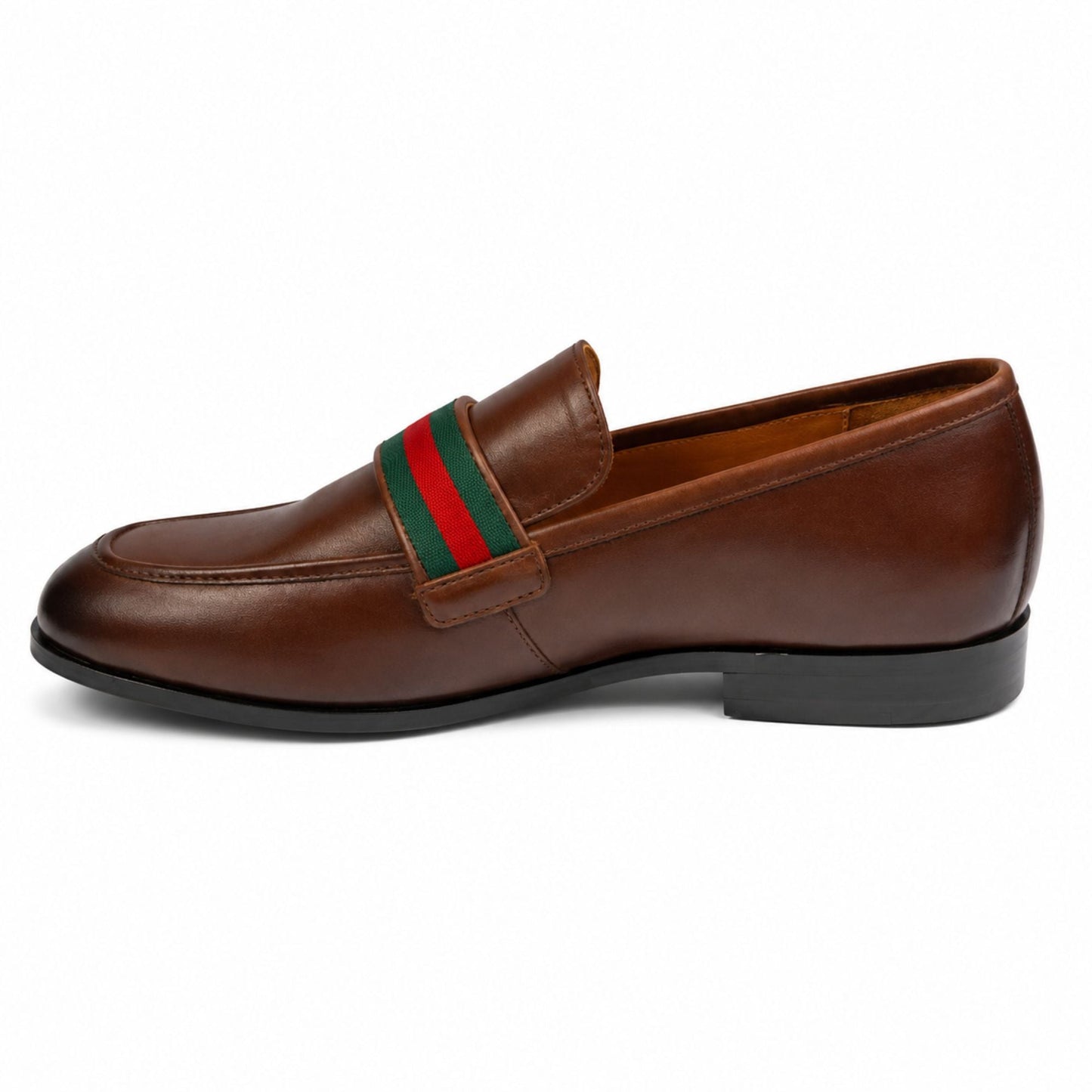 Gucci Donnie Double G Leather Loafers for Men - Brown