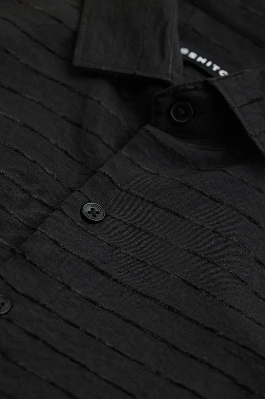 Snitch Men Black Crush Slim Fit Casual Shirt for Stylish Everyday Wear