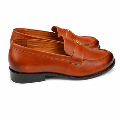 COACH Men’s Premium Leather Loafers - Tan