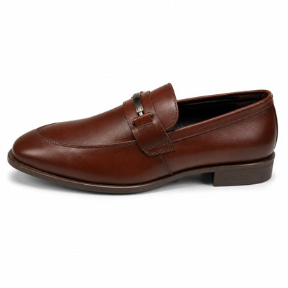 Boss Men’s Premium Penny Loafer Leather Shoes - Brown