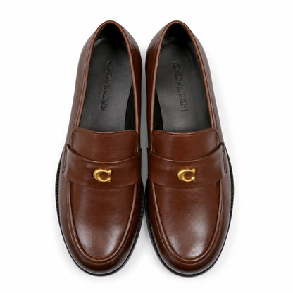 COACH Men’s Premium Leather Loafer - Brown