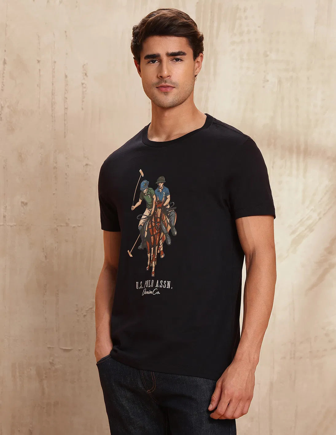 U.S. Polo Assn. Denim Co. Graphic Brand Printed Muscle Fit T-Shirt