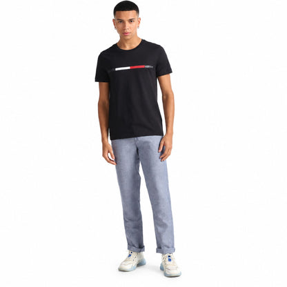 TOMMY HILFIGER Chest Bar Slim Fit T-Shirt - Navy Blue