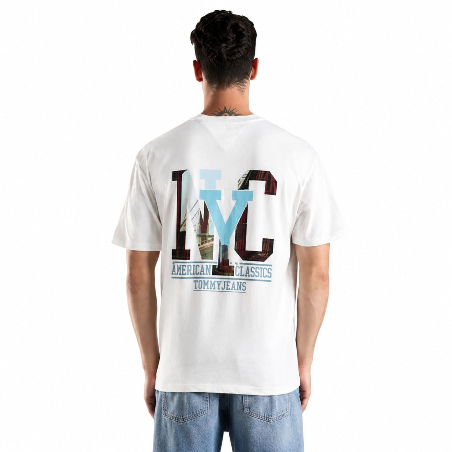 TOMMY HILFIGER Men Relaxed Fit Cotton T-Shirt - White