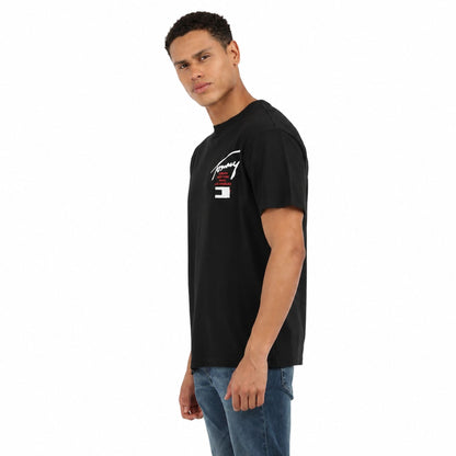 TOMMY HILFIGER Regular Graffiti Sign T-Shirt - Black