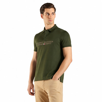 Tommy Hilfiger Men’s Cotton Polo T-Shirt - Arctic Spruce