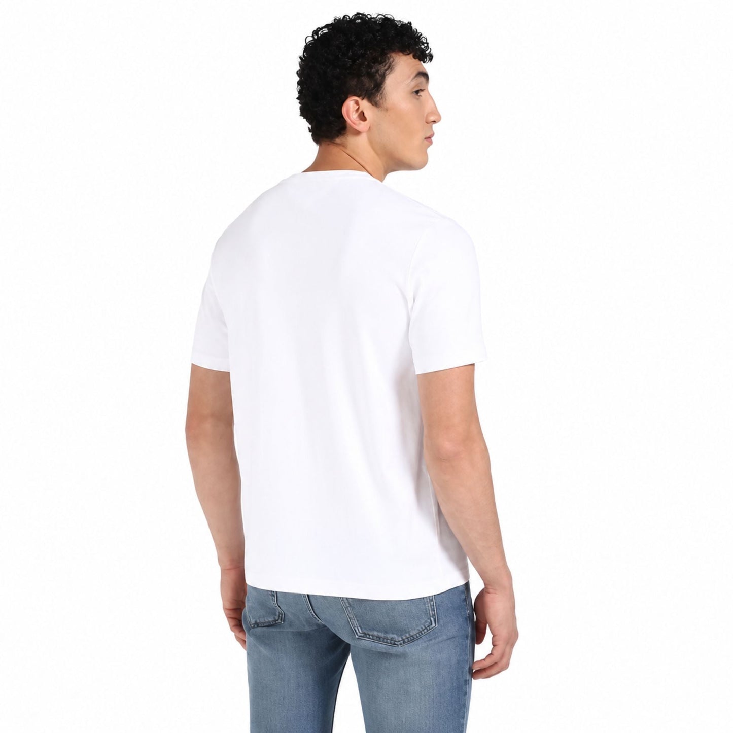 TOMMY HILFIGER Men Printed Crew Neck T-Shirt - White